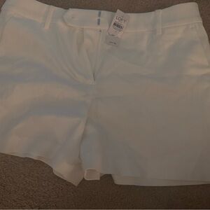 LOFT High Waist White Shorts